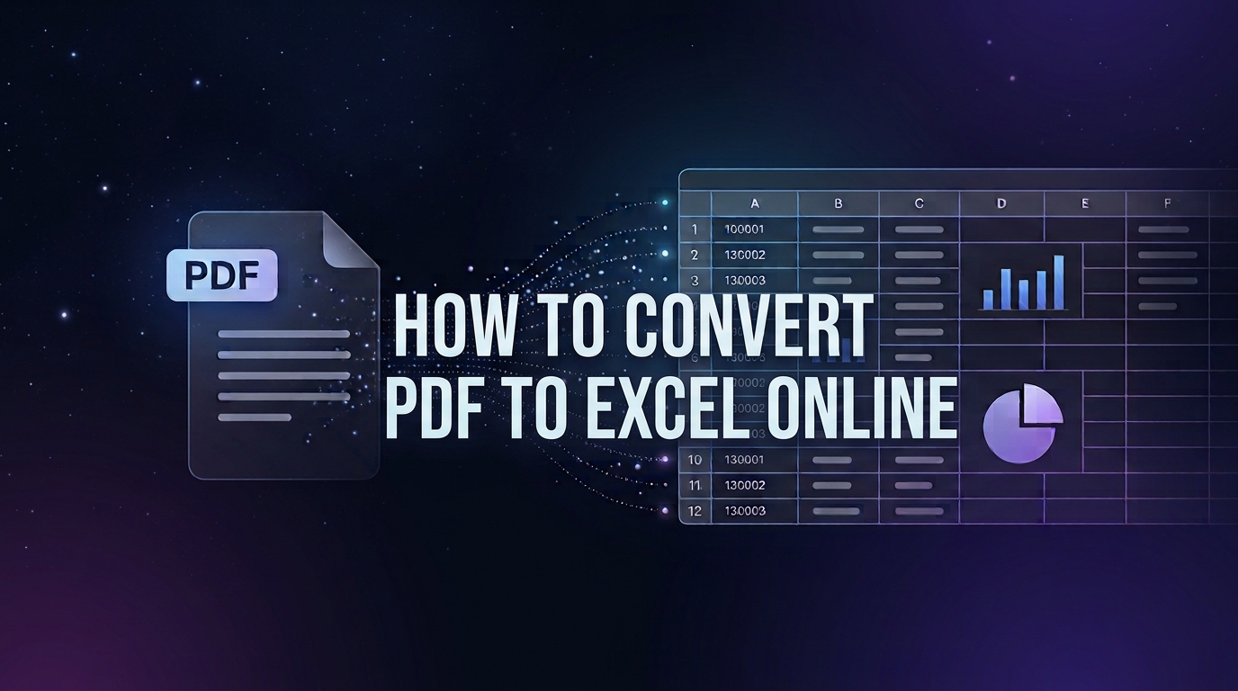 How to Convert PDF to Excel Online